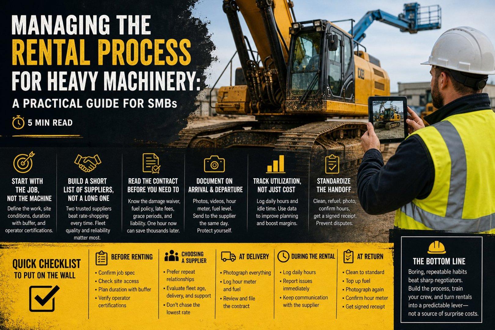 Managing the Rental Process for Heavy Machinery: A Practical Guide for SMBs