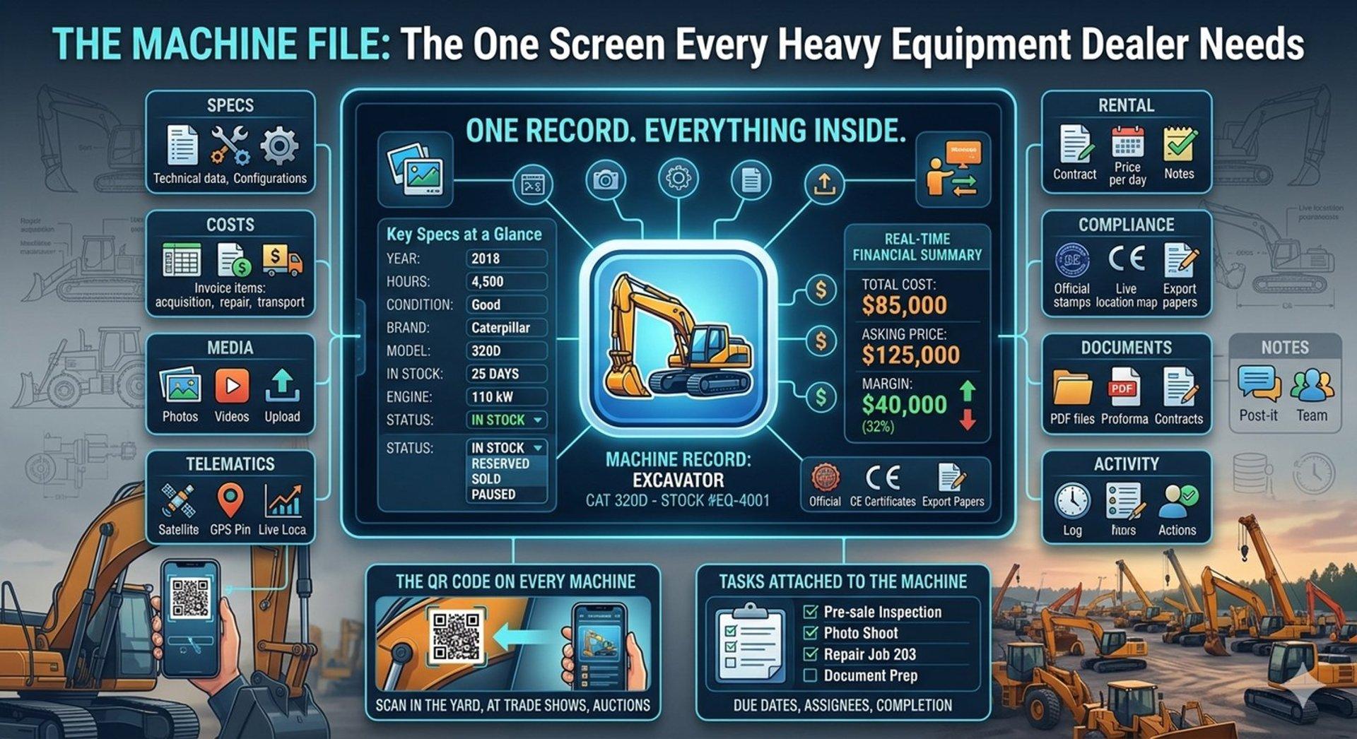 The Machine File: The One Screen Every Heavy Equipment Dealer Needs